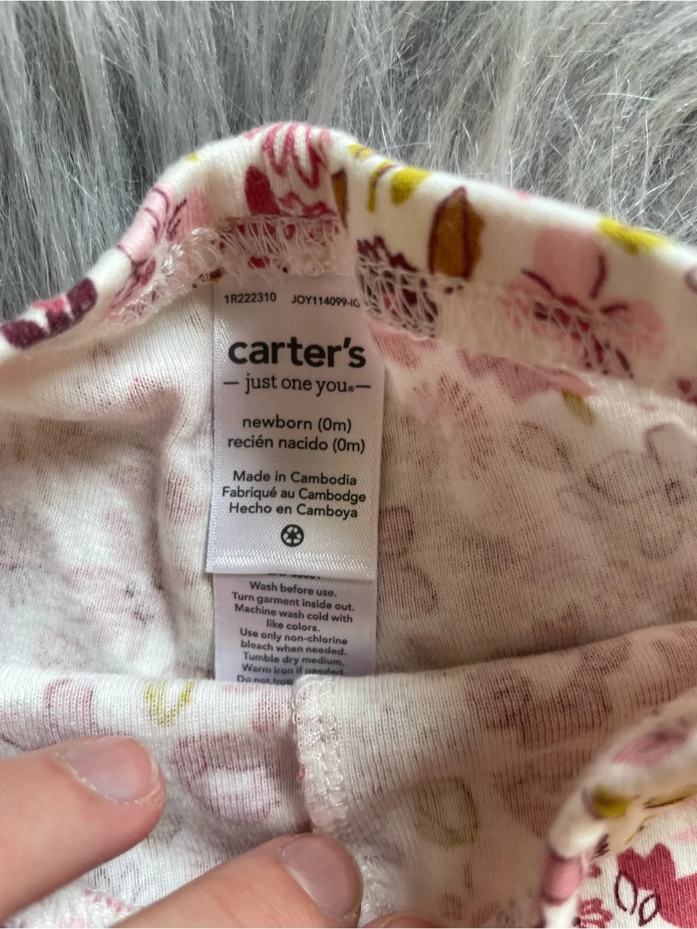 🪶Carter’s Newborn Floral Leggings - Pink